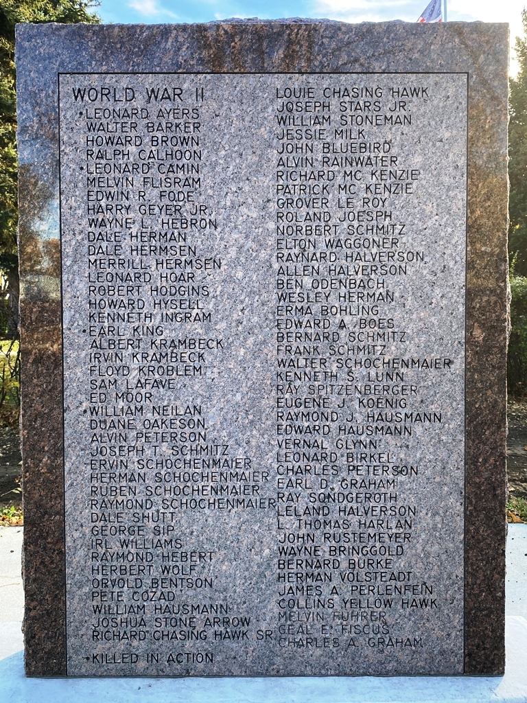 BONESTEEL WAR VETERANS MEMORIAL STONE C