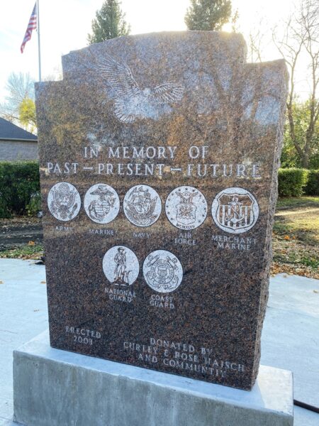 BONESTEEL WAR VETERANS MEMORIAL STONE A