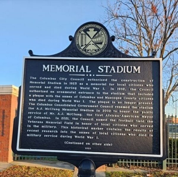 COLUMBUS MEMORIAL STADIUM WAR MEMORIAL FRONT