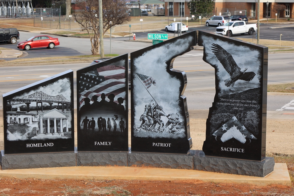 DECATUR-MORGAN COUNTY GOLD STAR FAMILIES MEMORIAL MONUMENT BACK