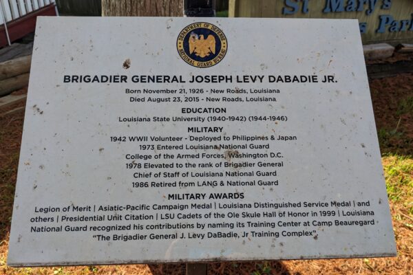 BRIGADIER GENERAL JOSEPH LEVY DEBADIE JR. WAR MEMORIAL
