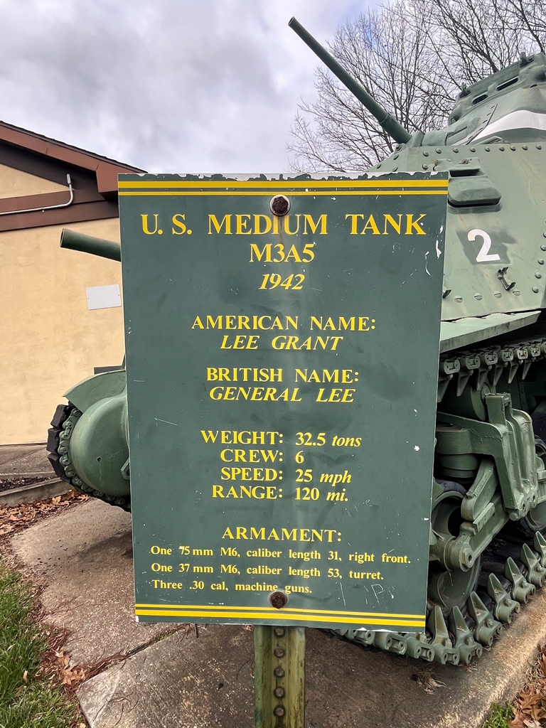 U.S. MEDIUM TANK M3A5 WAR MEMORIAL PLAQUE
