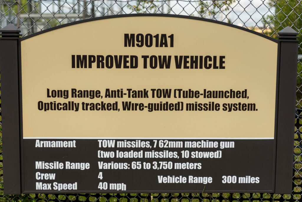 M901A1 IMPROVED TOW VEHICLE MEMORIAL MARKER
