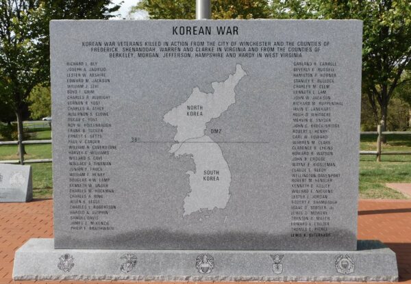 WINCHESTER KOREAN WAR MEMORIAL BACK