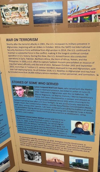 ARLINGTON GLOBAL WAR ON TERROR MEMORIAL PLAQUE B