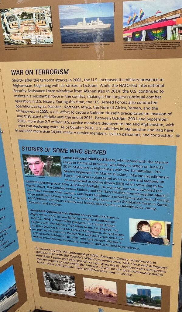 ARLINGTON GLOBAL WAR ON TERROR MEMORIAL PLAQUE B