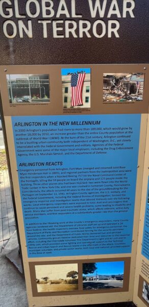 ARLINGTON GLOBAL WAR ON TERROR MEMORIAL PLAQUE A