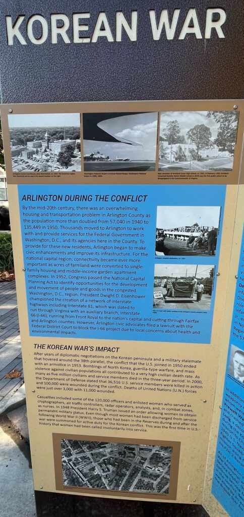 ARLINGTON KOREAN WAR MEMORIAL PLAQUE A