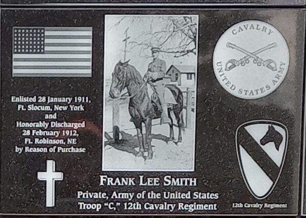 FRANK LEE SMITH WAR MEMORIAL PLAQUE