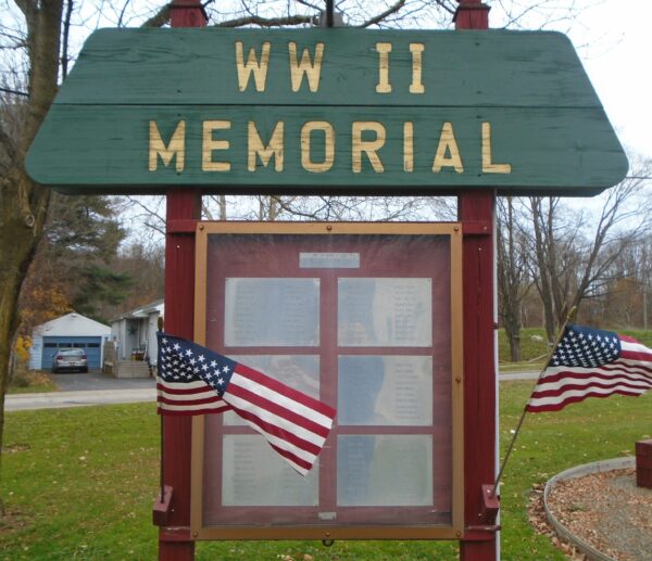 HONORING OUR MILITARY WW II MEMORIAL BACK