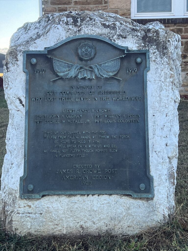 IN MEMORY OF OUR COMRADES OF SHEFFIELD WAR MEMORIAL