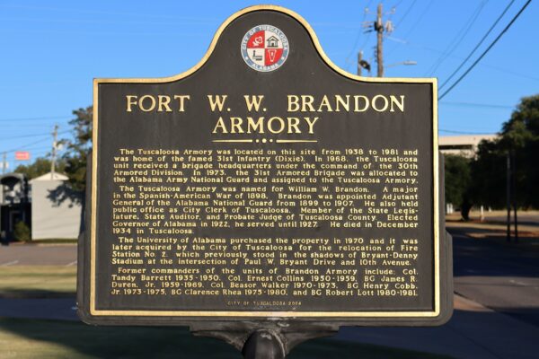 FORT W.W. BRANDON ARMORY MEMORIAL MARKER