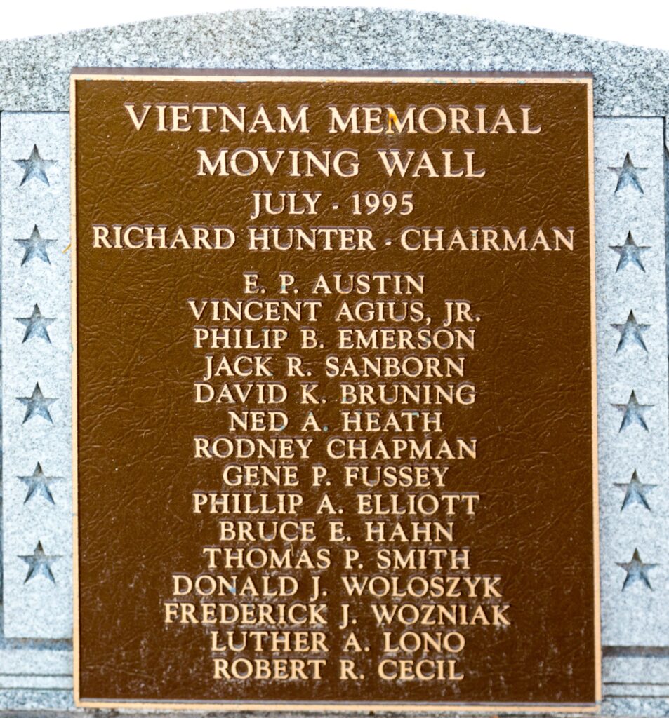 VIETNAM MEMORIAL MOVING WALL PLAQUE