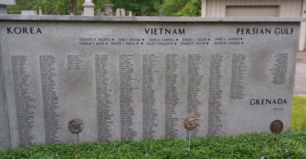 NORTHFIELD MACEDONIA CEMETERY VETERANS MEMORIAL RIGHT STONE