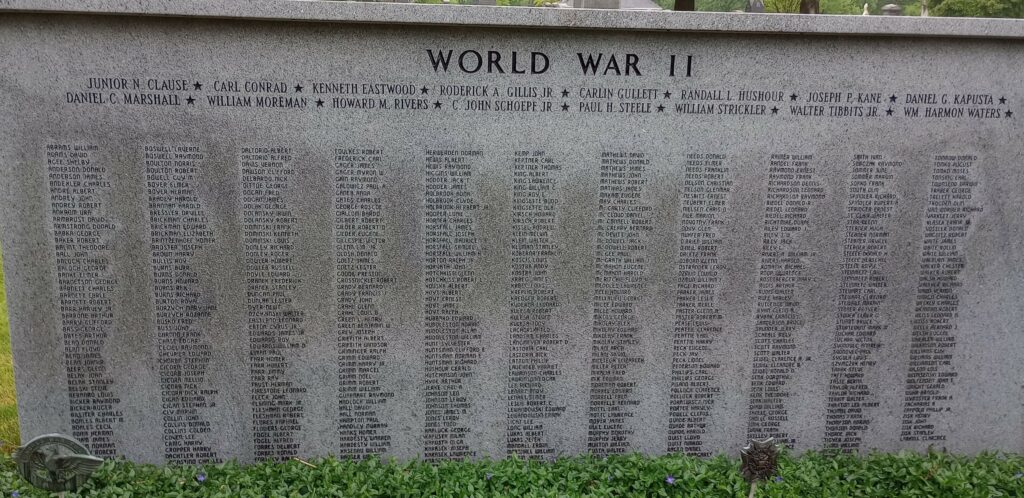 NORTHFIELD MACEDONIA CEMETERY VETERANS MEMORIAL LEFT STONE