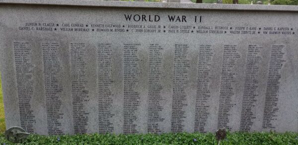 NORTHFIELD MACEDONIA CEMETERY VETERANS MEMORIAL LEFT STONE