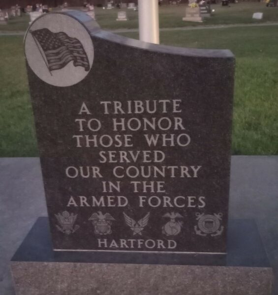 HARTFORD CEMETERY VETERANS MEMORIAL