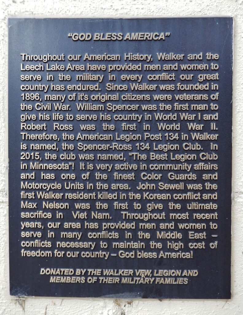 “GOD BLESS AMERICA” WAR VETERANS MEMORIAL PLAQUE