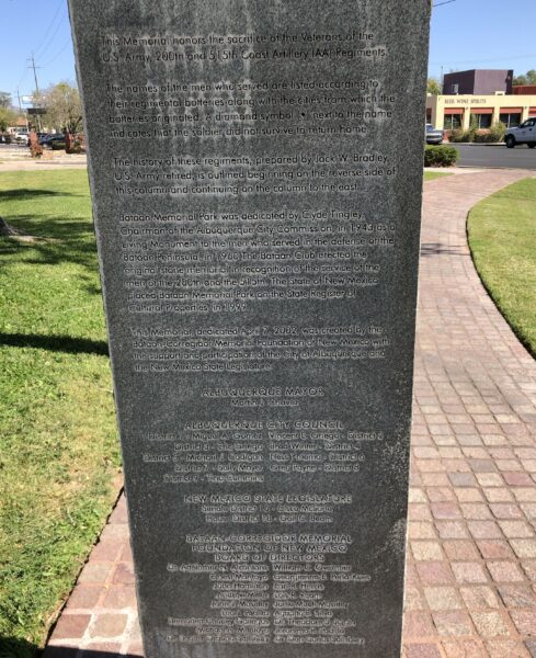 BATAAN MEMORIAL STONE A
