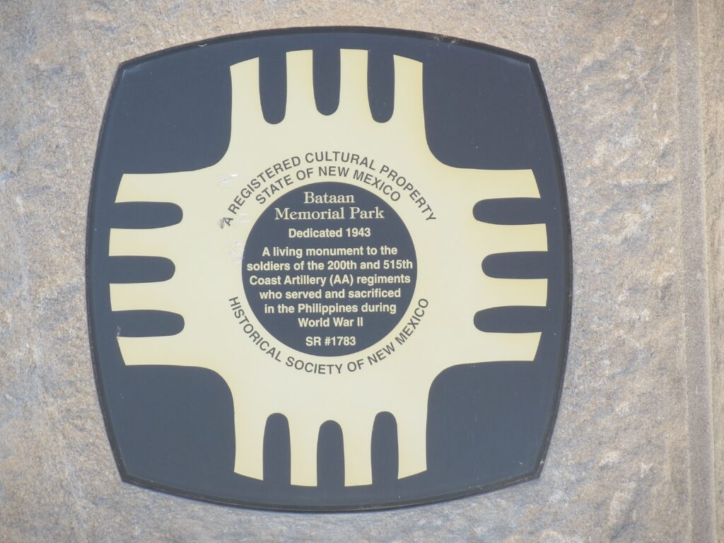 BATAAN MEMORIAL PARK DEDICATION STONE CLOSE-UP