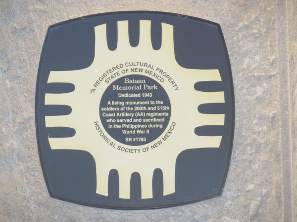 BATAAN MEMORIAL PARK DEDICATION STONE CLOSE-UP