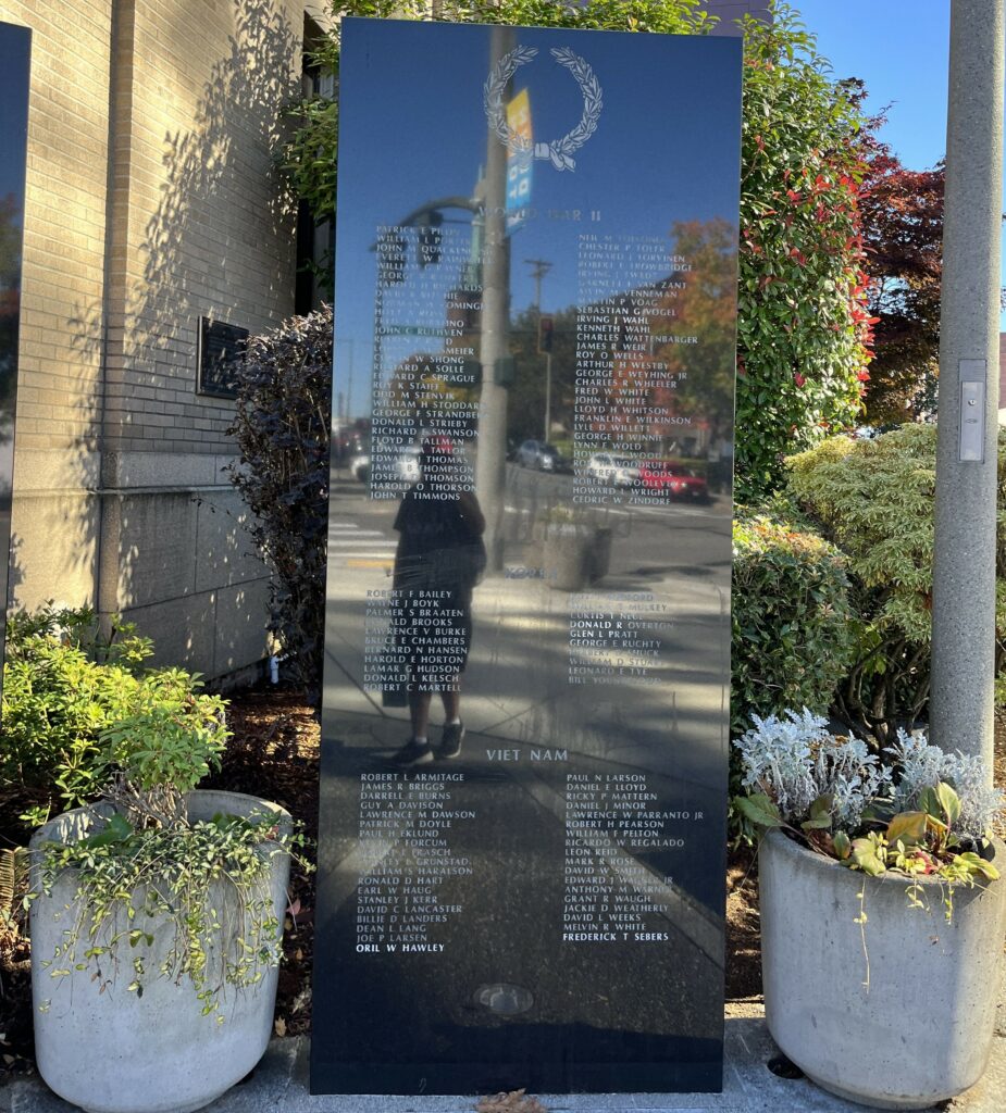 EVERETT CITY WAR VETERANS MEMORIAL RIGHT STONE
