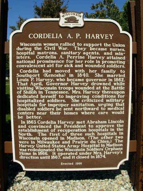 CORDELIA A.P. HARVEY MEMORIAL MARKER