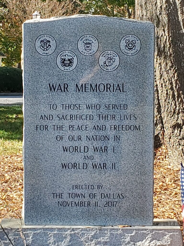 TOWN OF DALLAS WORLD WARS MEMORIAL