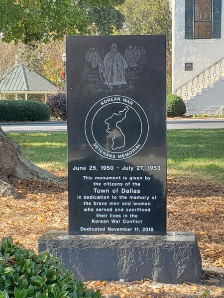 TOWN OF DALLAS KOREAN WAR VETERANS MEMORIAL