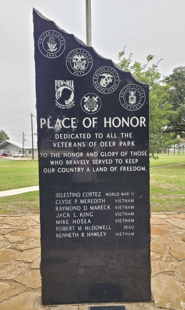 PLACE OF HONOR WAR VETERANS MEMORIAL