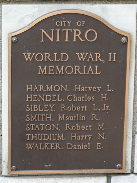 NITRO WAR MEMORIAL FOUNTAIN PLAQUE C