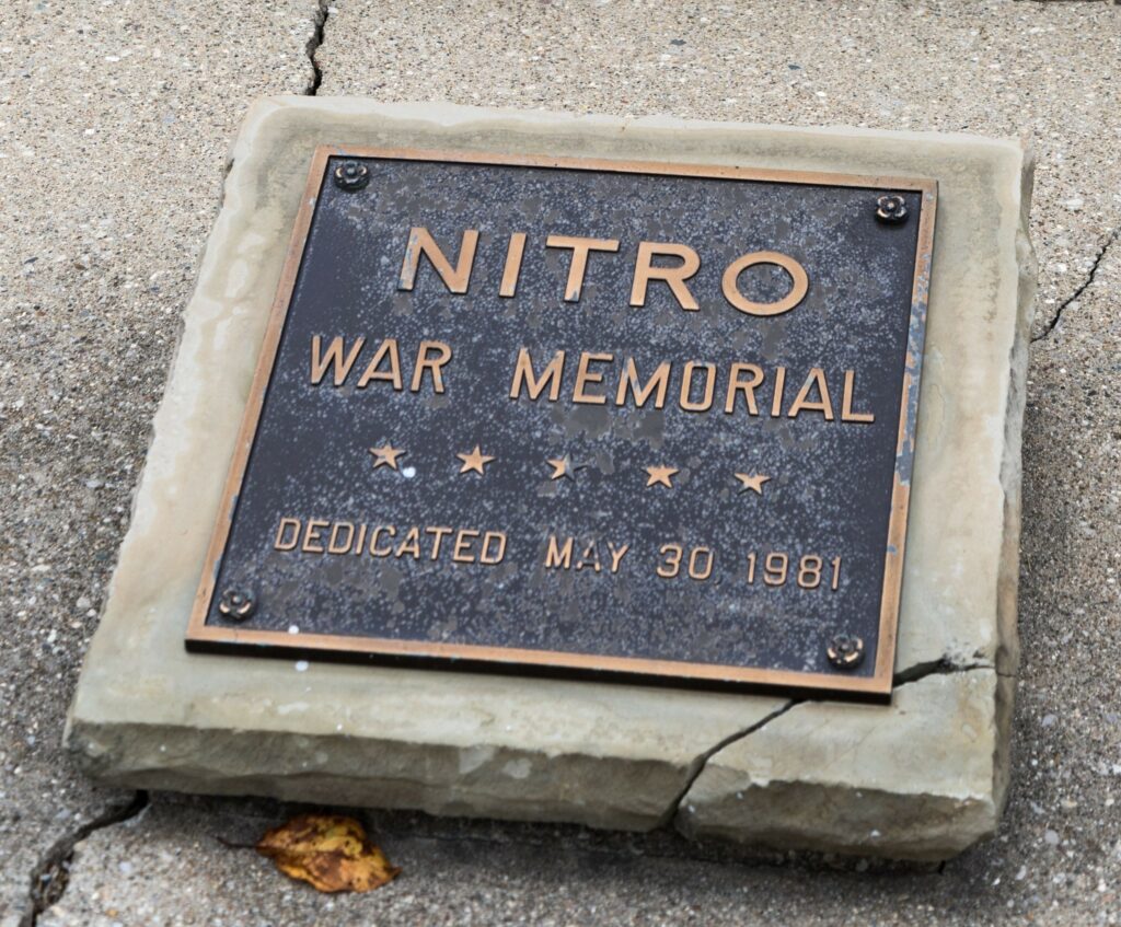 NITRO WAR MEMORIAL FOUNTAIN PLAQUE A