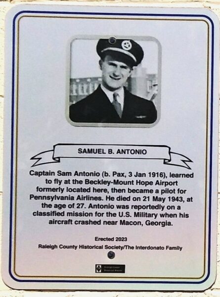 SAMUEL B. ANTONIO WAR MEMORIAL PLAQUE
