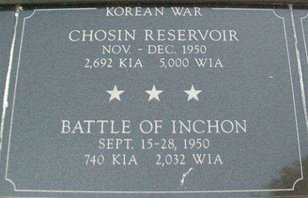 KENOSHA CITY AND COUNTY CHOISN AND INCHON MEMORIAL PLAQUE