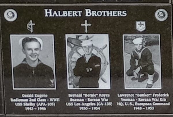 HALBERT BROTHERS WAR MEMORIAL PLAQUE