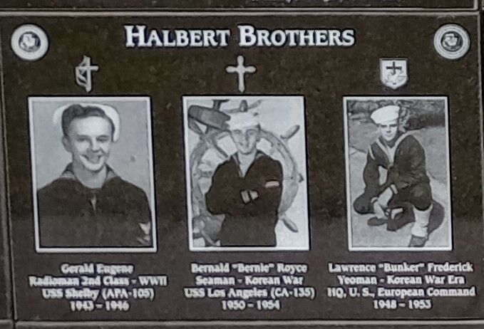 HALBERT BROTHERS WAR MEMORIAL PLAQUE