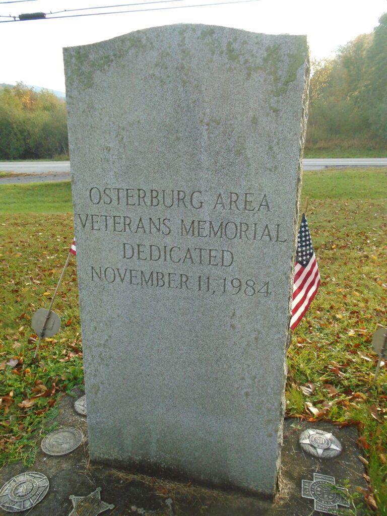 OSTERBURG AREA VETERANS MEMORIAL BACK