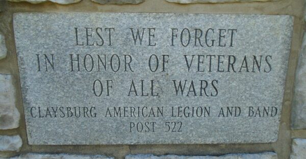 AMERICAN LEGION POST 522 VETERANS OF ALL WARS MEMORIAL STONE