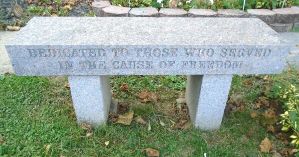 NORTH CHARLOEROI WAR VETERANS MEMORIAL BENCH