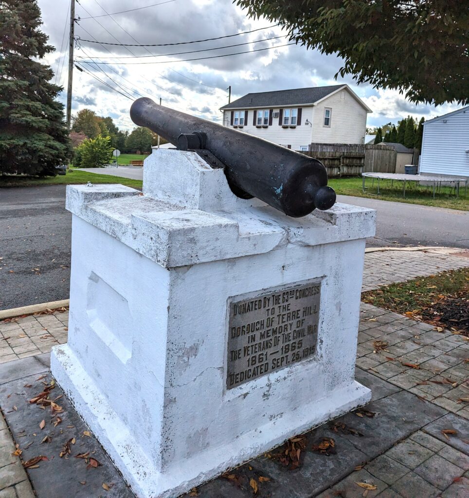 BOROUGH OF TERRE HILL CIVIL WAR MEMORIAL CANNON