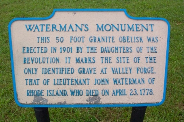 WATERMANS MONUMENT MARKER