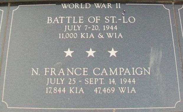 KENOSHA CITY AND COUNTY ST-LO AND N. FRANCE MEMORIAL PLAQUE