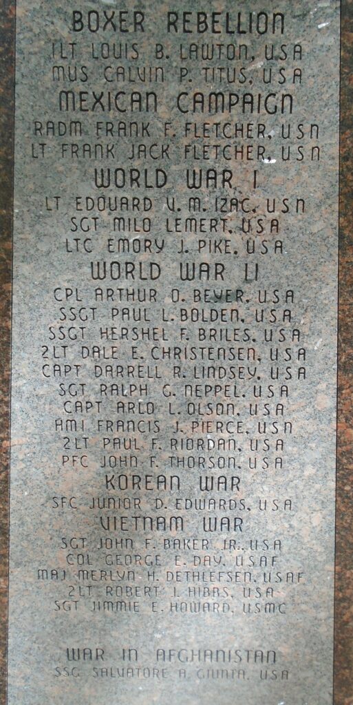 IOWA MEDAL OF HONOR RECIPIENTS WAR MEMORIAL STONE B