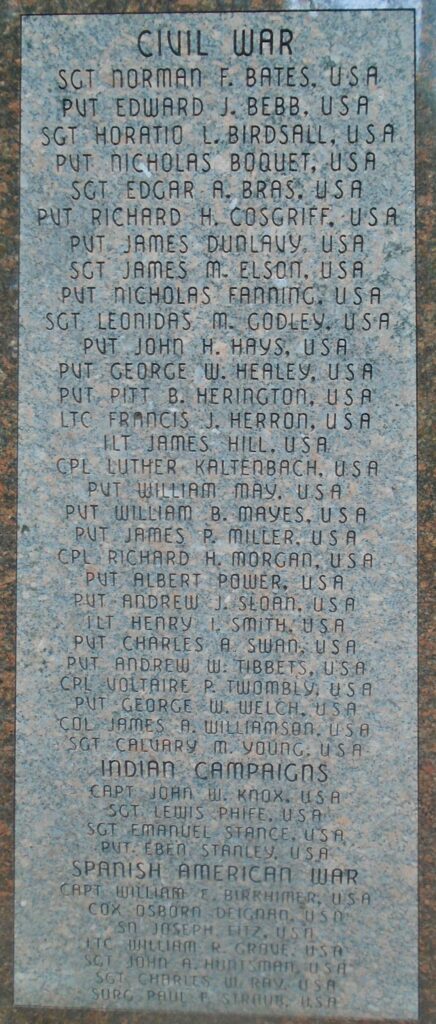IOWA MEDAL OF HONOR RECIPIENTS WAR MEMORIAL STONE A