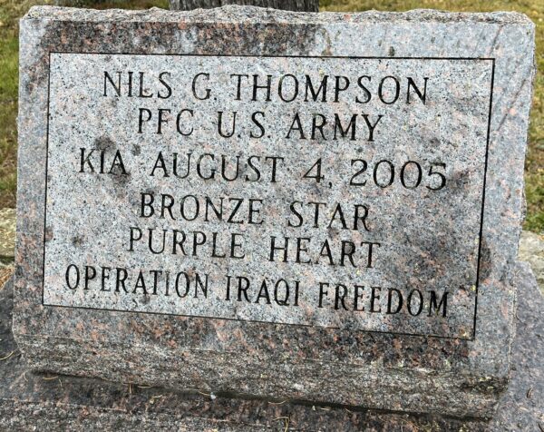 NILS G. THOMPSON WAR MEMORIAL STONE
