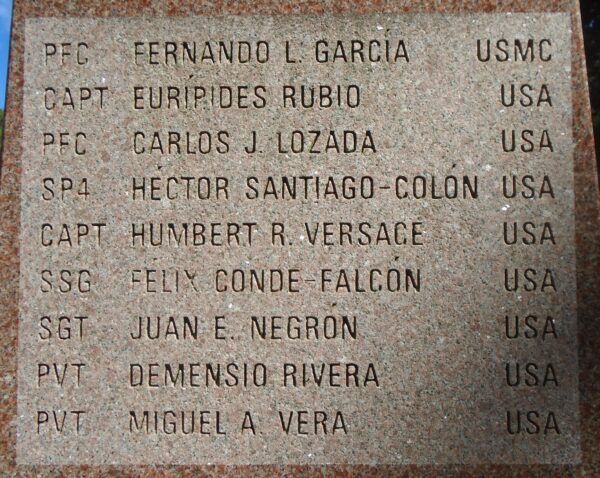 PUERTO RICO MEDAL OF HONOR RECIPIENTS WAR MEMORIAL STONE A
