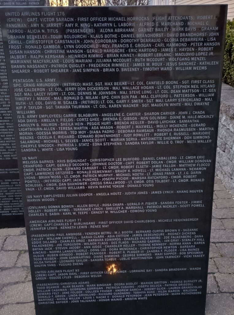 NORTH PLYMOUTH SEPTEMBER 11, 2001 MEMORIAL STONE J