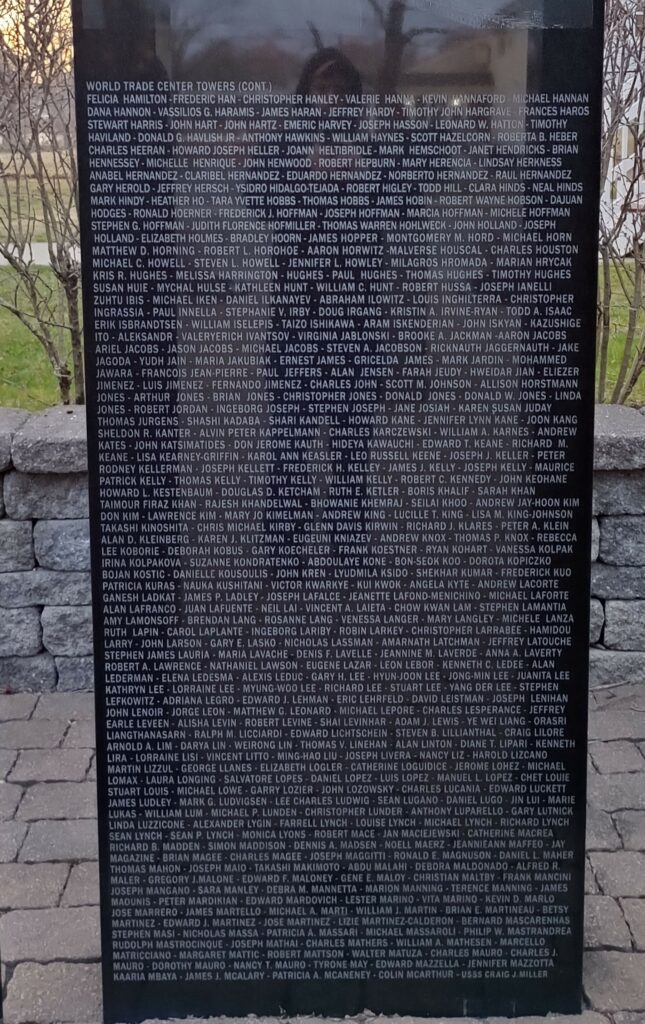 NORTH PLYMOUTH SEPTEMBER 11, 2001 MEMORIAL STONE G