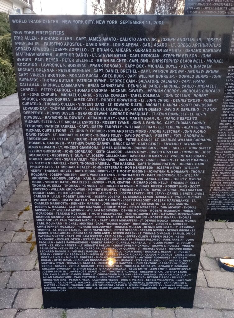 NORTH PLYMOUTH SEPTEMBER 11, 2001 MEMORIAL STONE D