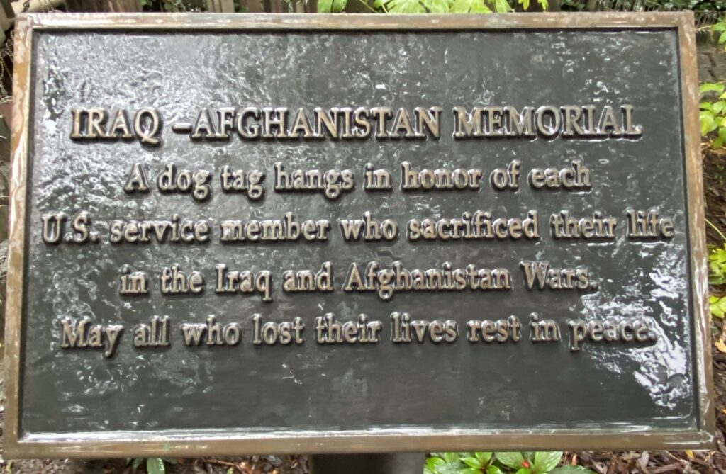 IRAQ-AFGHANISTAN MEMORIAL PLAQUE